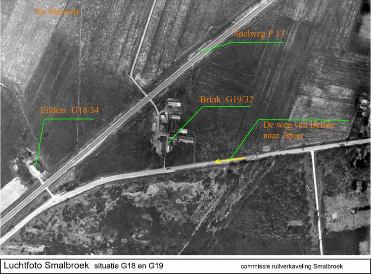 luchtfoto Smalbroek situatie G18 en G19